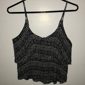 black and white cropped cami